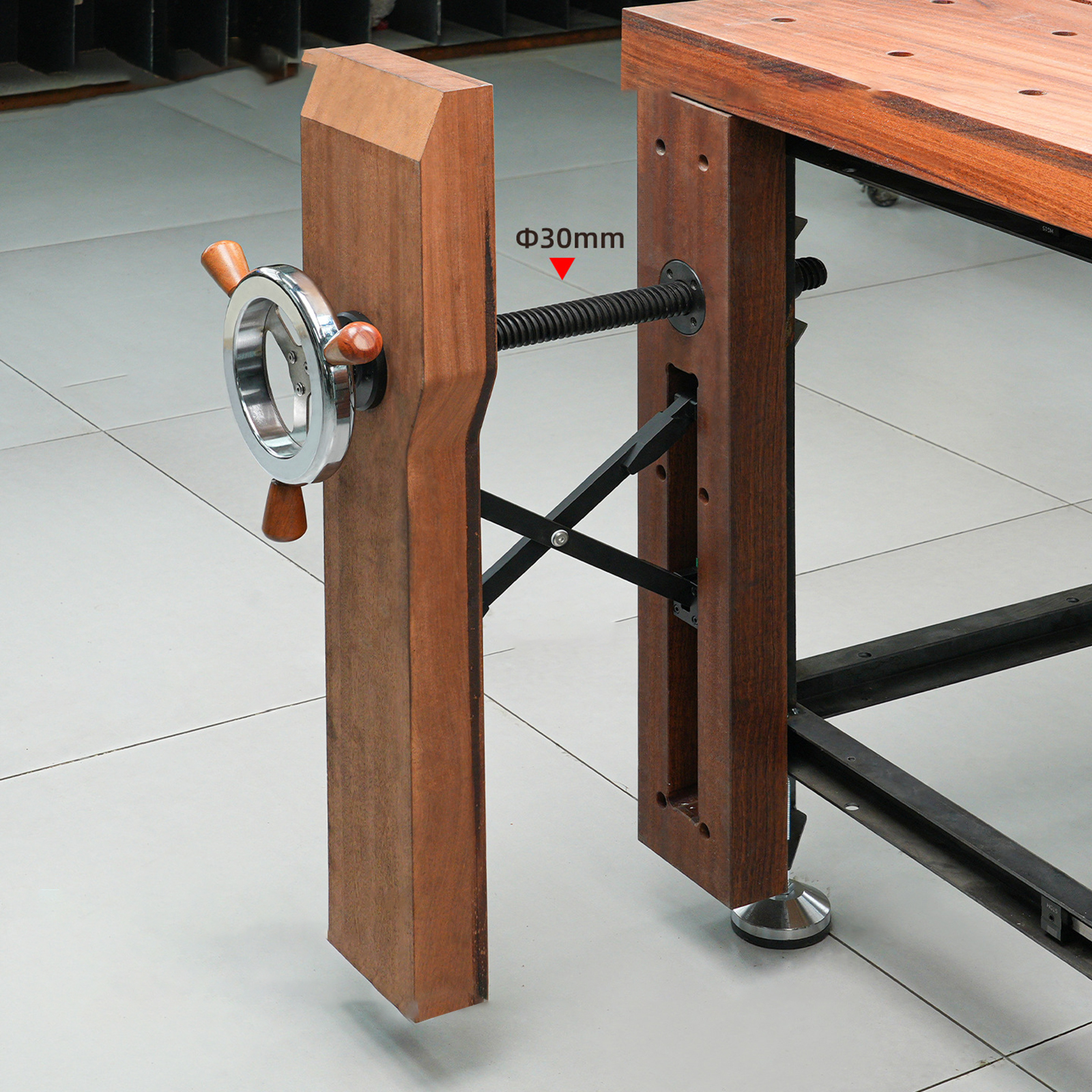 Woodworking Vise For Workbench - Adjustable Workbench Screw Leg Vise Steel