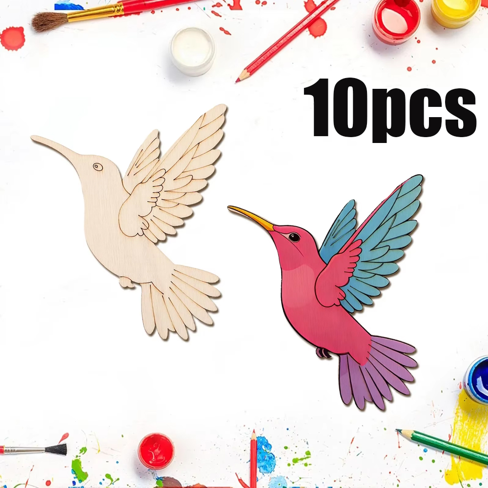 Woodworking Hobbies - 10pcs Unfinished Wood Animal Bird Cutouts,Wooden