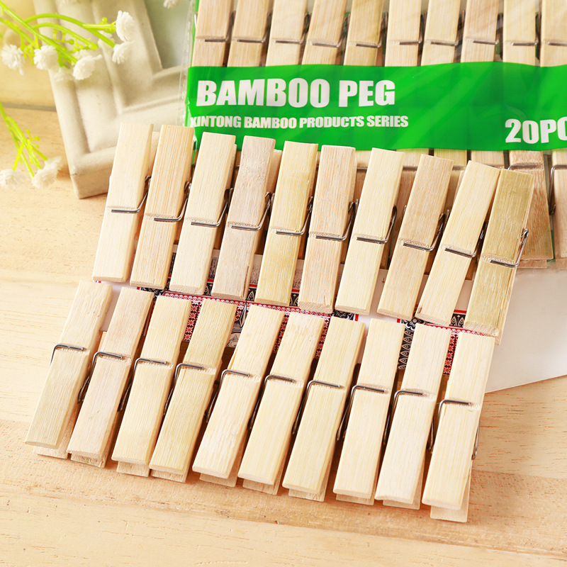 20Pcs Natural Bamboo Clothes P - Woodworking Z Clips avis et prix