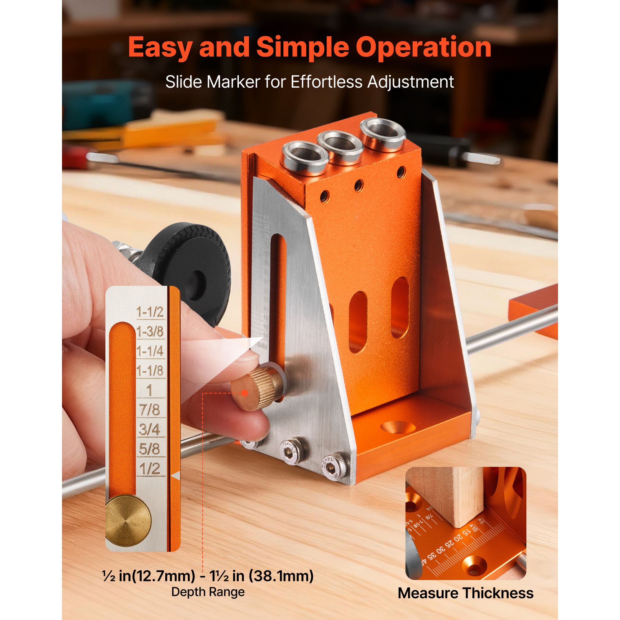 VEVOR Pocket Hole Jig Kit, 1/2 - Woodworking Drill Bits avis et prix