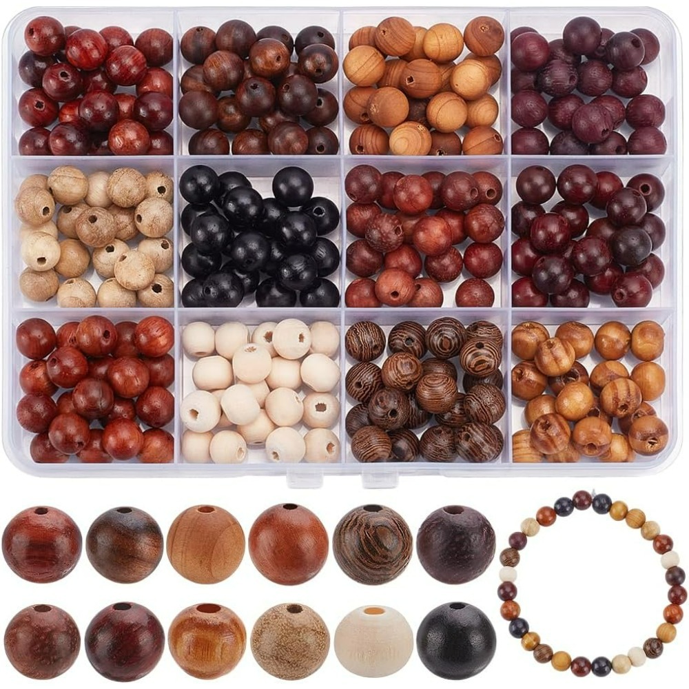 240Pcs 12 Colors Wood Round Be - Woodworking Hobbies avis et prix