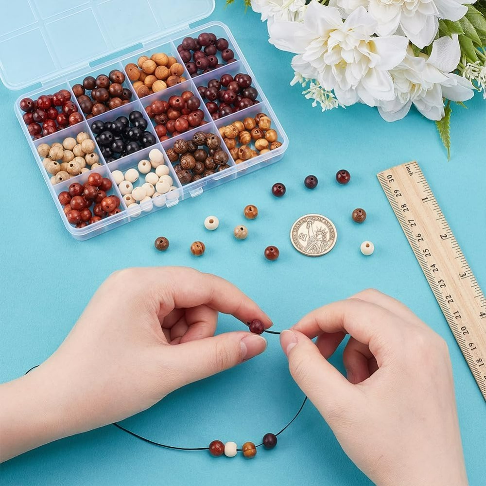 240Pcs 12 Colors Wood Round Be - Woodworking Hobbies avis et prix