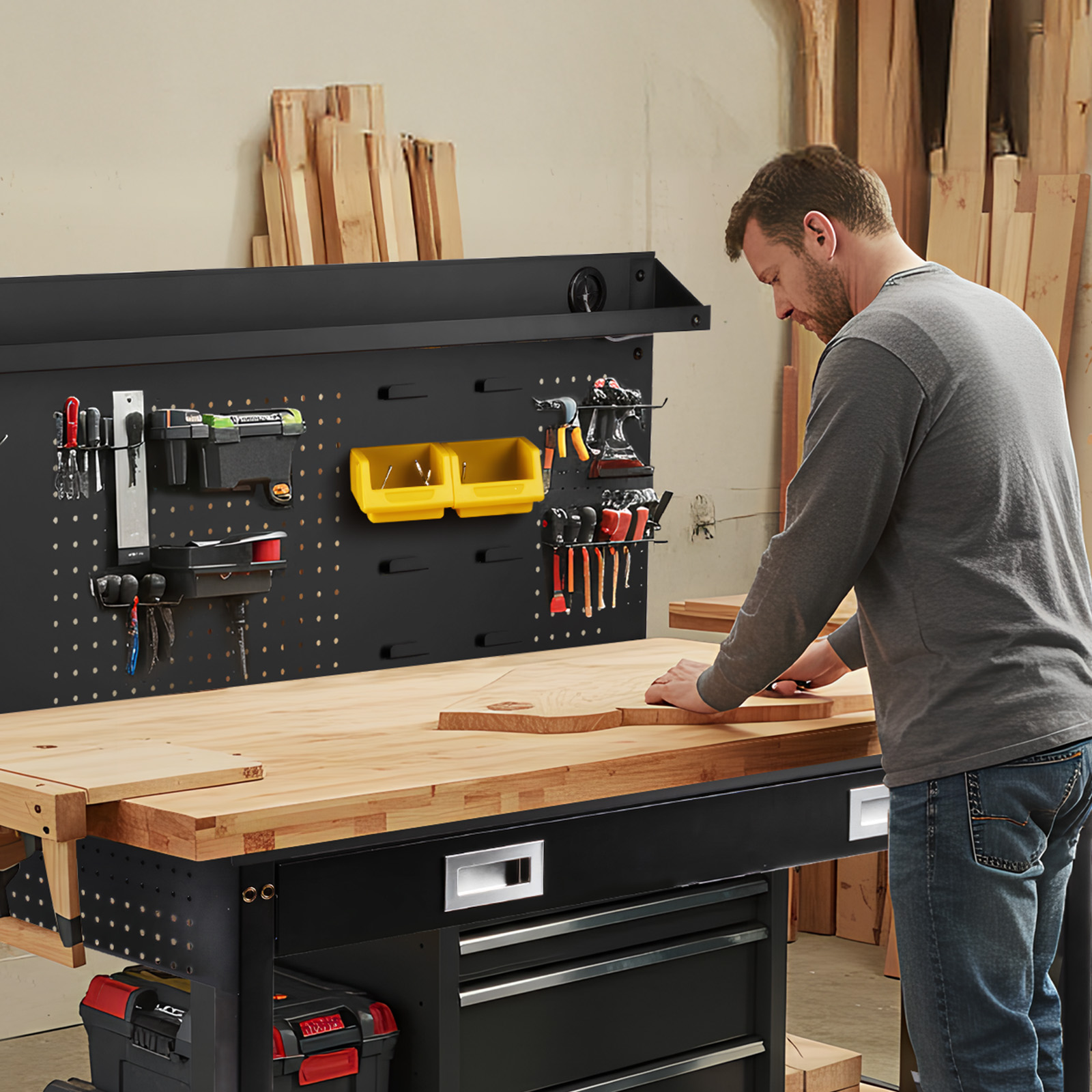 MUWOOD 60x22“ Workbench with D - Woodworking Garage avis et prix