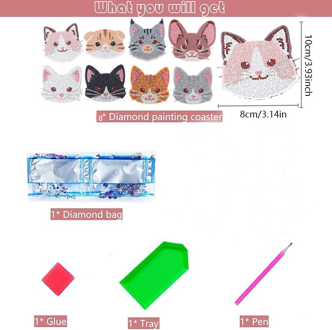 8 pieces DIY diamond painting  - Woodworking Hobbies avis et prix