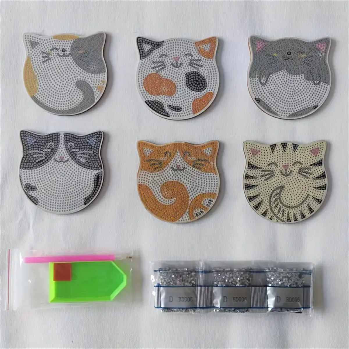 6 Pieces/set DIY Cat Rhineston - Woodworking Hobbies avis et prix