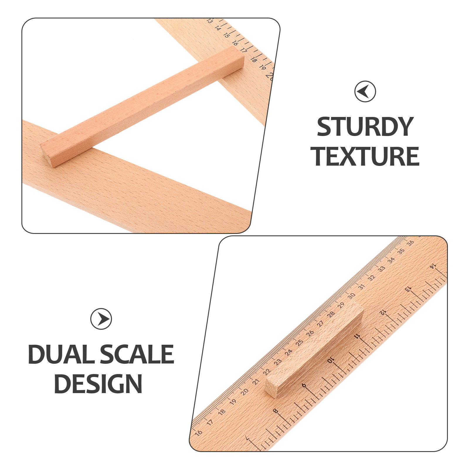 2Pcs Wooden Measuring Ruler 50 - Woodworking Teacher avis et prix