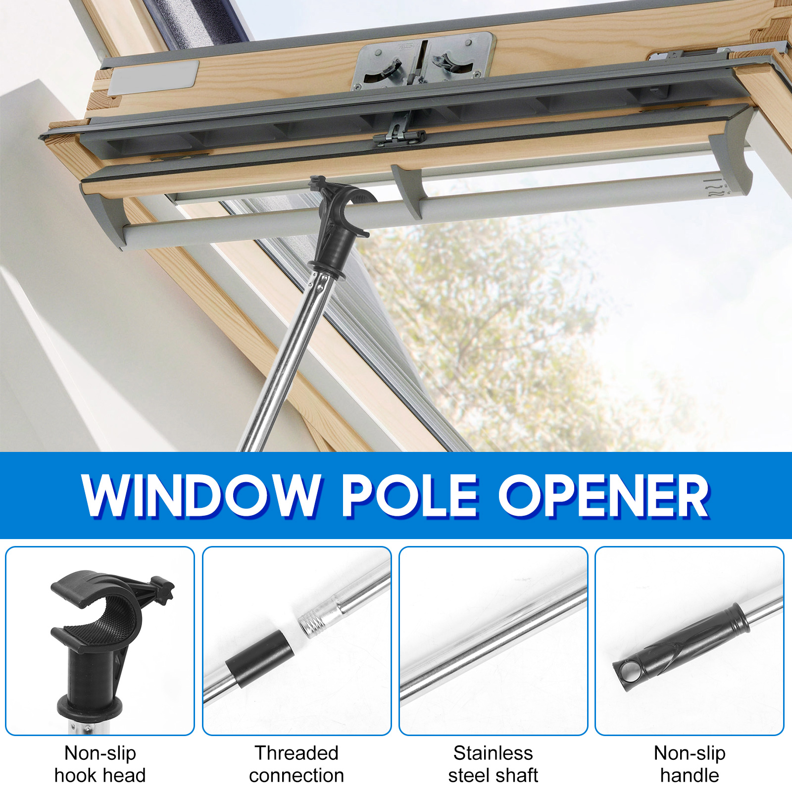 78.7In Window Pole Opener Stai - Woodworking Lofts avis et prix