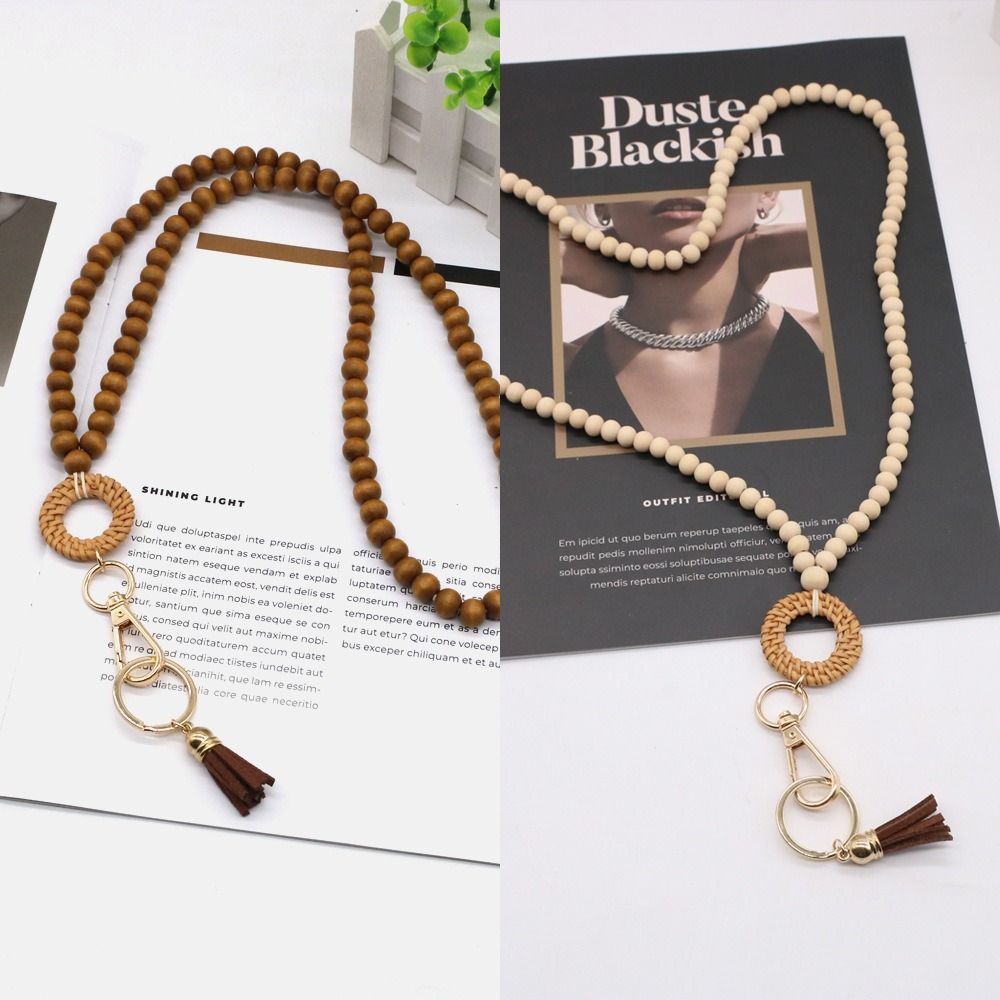 New Rattan Wood Bead Lanyard K - Woodworking Teacher avis et prix