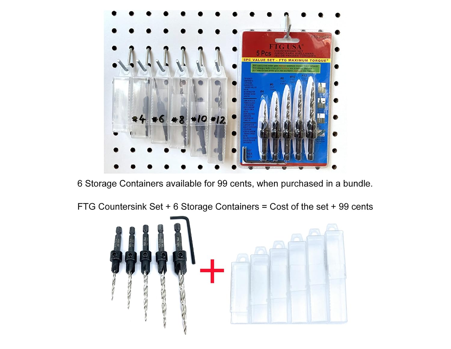 Countersink Drill Bit Set 5 Pc - Woodworking Drill Bits avis et prix