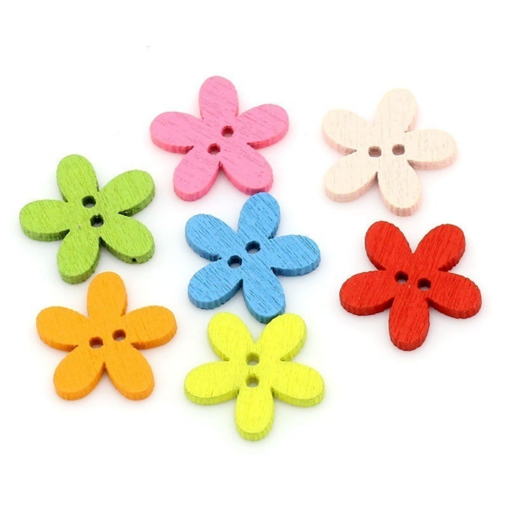 100 Pcs 2-hole Mixed Flower Wo - Woodworking Z Clips avis et prix