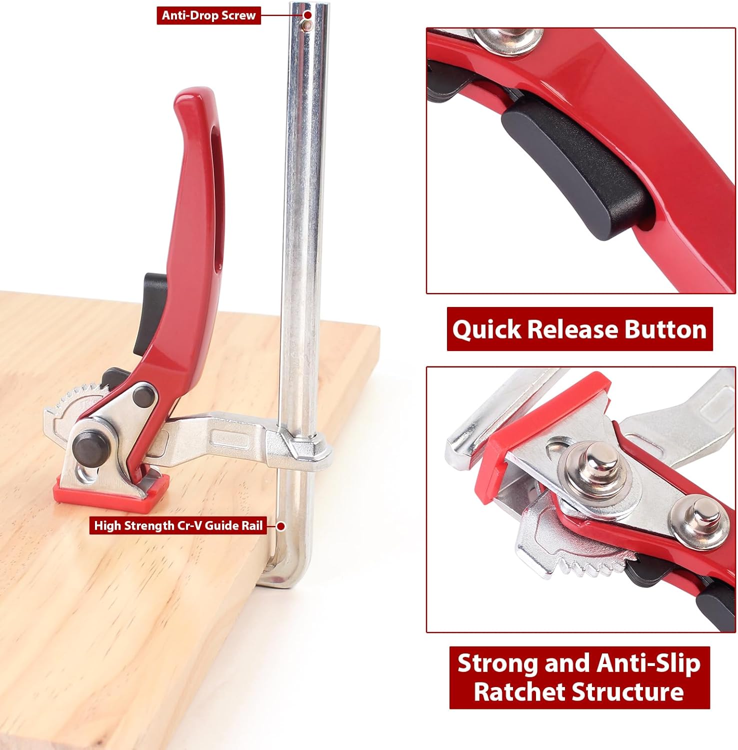 Heavy Duty Ratchet F Clamp Qui - Woodworking Z Clips avis et prix