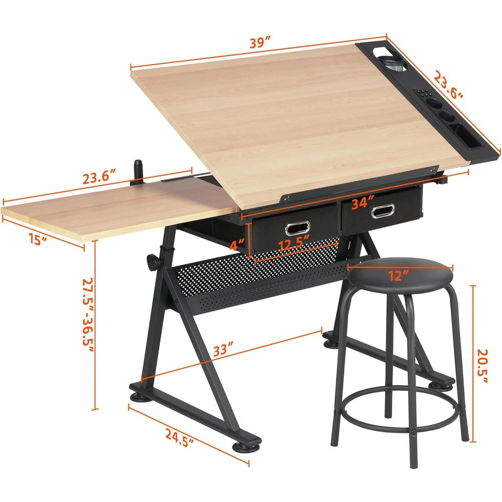 Height Adjustable Drating Tabl - Woodworking Table avis et prix