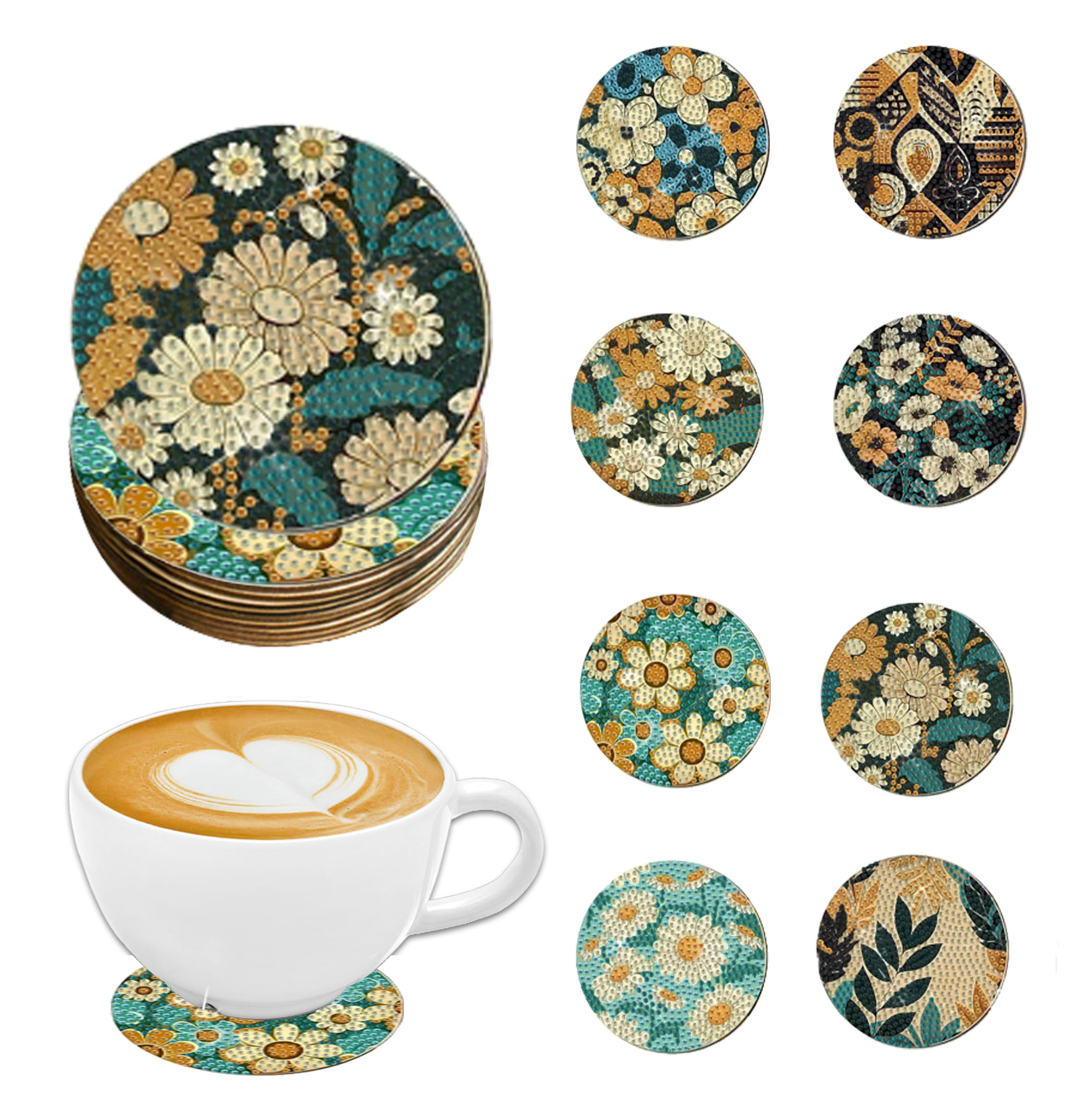 8 pieces DIY diamond Painting  - Woodworking Hobbies avis et prix