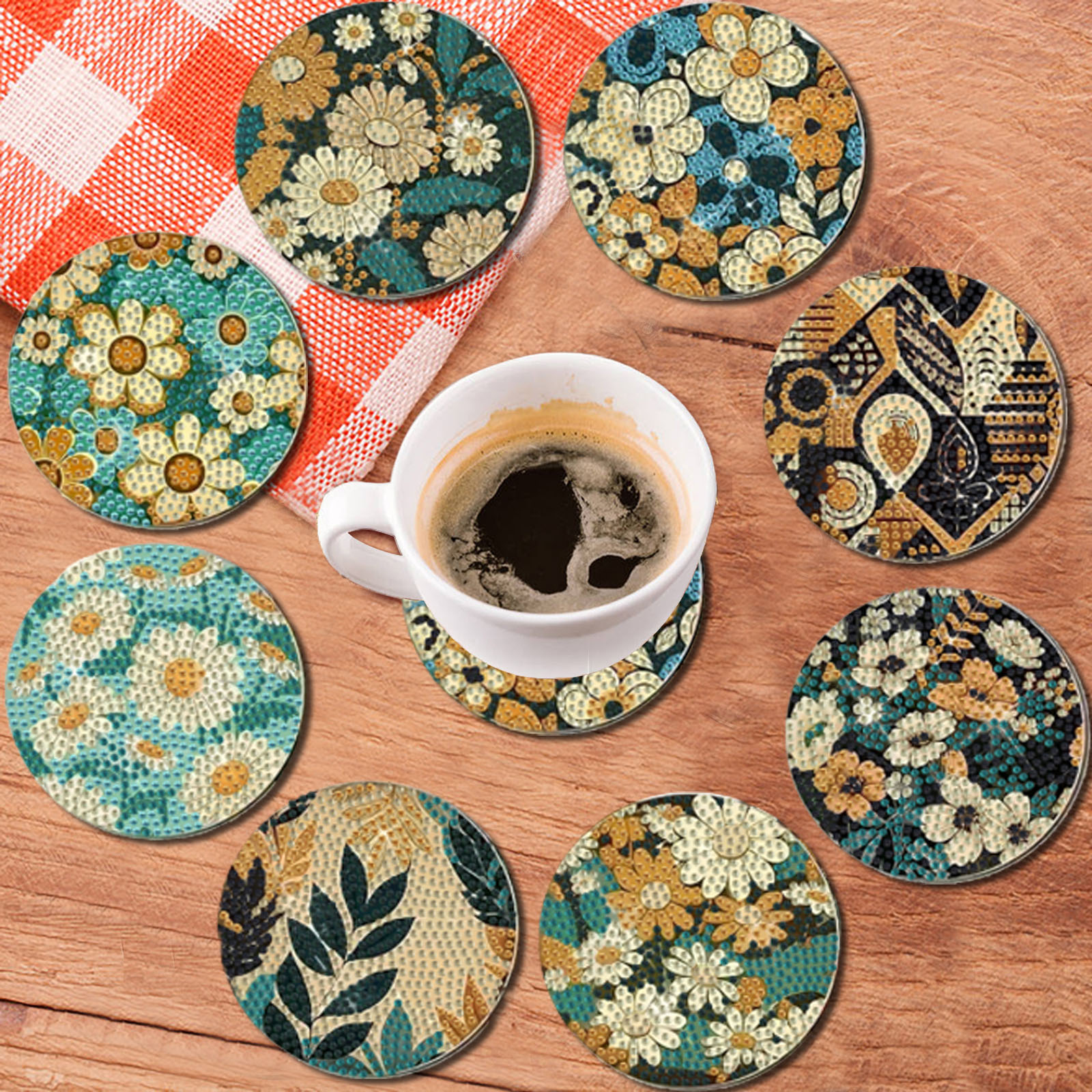 8 pieces DIY diamond Painting  - Woodworking Hobbies avis et prix